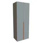 Шкаф двухдверный с узкими ящиками, фасады в эмали LE210.60-2