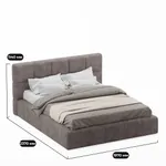 Кровать двуспальная мягкая КВАДРО-СОФТ  с подъемным механизмом, 180x200