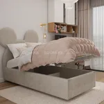 Кровать односпальная мягкая МИККИ с подъемным механизмом, 90x190