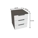 Тумба прикроватная 3 ящика, фасады в эмали LE703