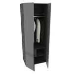 Шкаф 2 дверный, фрезерованные фасады в эмали LE210.60-2