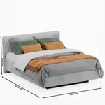 Кровать двуспальная мягкая КОЛИБРИ с подъемным механизмом, 180x200