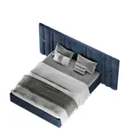 Кровать двуспальная мягкая ХИЛТОН с подъемным механизмом и мягкими панелями, 140x200