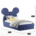 Кровать мягкая МИККИ с подъемным механизмом, 120x200