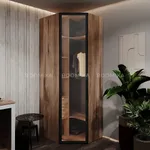 Шкаф угловой со стеклянным фасадом с подсветкой R218