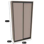 Шкаф-купе ХG120.45-1, профиль INTEGRO, фасад МДФ