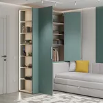 Шкаф двухдверный с фальш-стенкой и раздвижжными дверьми LG205 L/R