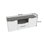 Тумба напольная с подсветкой, фасады в эмали LE504