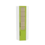 Шкаф угловой книжный со стеклом L247 с подсветкой