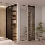 Составная стеклянная перегородка для гардеробной GRACE 21