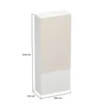 Шкаф двухдверный с фальш-панелью, фасады в эмали LE212.4-90