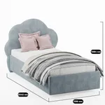 Кровать односпальная мягкая CLOUD  с подъемным механизмом, 90x190