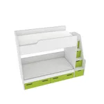 Кровать двухъярусная с лестницей комодом L904, 90x190 L/R