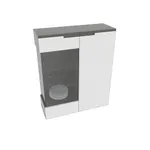 Шкаф напольный с подсветкой, фасады в эмали LE202 L/R