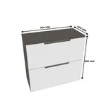 Тумба широкая с ящиком, фасады в эмали LE-874