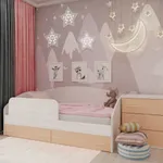 Кровать односпальная с ящиками и бортиком P902N, 90x190