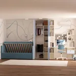 Кровать с подъемным механизмом и ящиком для белья ЛАЙН 1