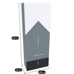 Шкаф, фрезерованные фасады в эмали LE235.44