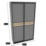 Шкаф-купе ХG156.60-3, профиль INTEGRO, фасад МДФ