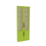 Шкаф книжный со стеклом L240 с подсветкой