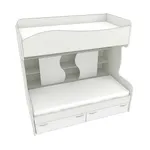 Кровать двухъярусная с лестницей комодом P904, 90x200