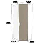 Шкаф угловой 846*846мм E218.1