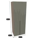 Шкаф 2 дверный, фрезерованные фасады в эмали LE210.60-3