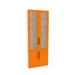 Шкаф книжный со стеклом L240 с подсветкой