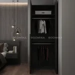 Шкаф двухдверный узкий, фрезерованные фасады в эмали LE210.44-1