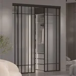 Сатинированная перегородка для гардеробной, стекло Сатинато GRACE 16