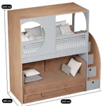 Кровать-чердак A914 с диваном Bergamo, 90x200 L/R