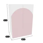 Антресоль двудверная, фрезерованные фасады в эмали LE339.44