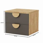 Тумба прикроватная 2 ящика, фасады в эмали LE701