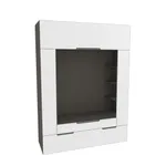 Секция для ТV с подсветкой, фасады в эмали LE406.60