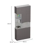 Шкаф с нишей с подсветкой, фасады в эмали LE212.3-90