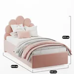 Кровать односпальная мягкая ДЕННИ с подъемным механизмом