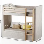 Кровать мягкая двухъярусная ДУО L/R