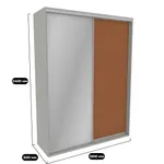 Шкаф-купе U182 тип 3 МДФ/зеркало