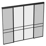 Сатинированная перегородка для спальни, стекло прозрачное и Сатинато GRACE 8