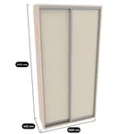 Шкаф-купе ХG120.45-3, профиль INTEGRO, фасад МДФ