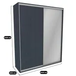 Шкаф-купе U200 тип 1 МДФ/зеркало