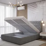Кровать двуспальная мягкая САРА с подъемным механизмом, 140x200