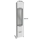 Шкаф завершающий с обувницей и зеркалом с подсветкой LG250