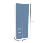 Шкаф комбинированный, фасады в эмали LE215 L/R