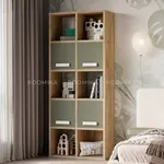 Стеллаж сквозной книжный на 10 ниш с ящиками E810