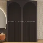 Шкаф 2 дверный, фрезерованные фасады в эмали LE210.60-1