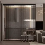 Раздвижная стеклянная перегородка для кухни GRACE 22