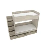 Кровать двухъярусная с лестницей комодом L904, 90x190 L/R
