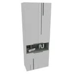 Шкаф книжный с нишей, фрезерованные фасады в эмали LE216.11