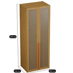 Шкаф двустворчатый, фасады натуральный ротанг L210.60-3